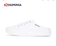 SUPERGA 休閑半拖平底帆布鞋