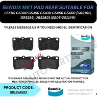 BENDIX (MKT) DISC BRAKE PAD (REAR) FOR LEXUS GS300 GS350 GS430 GS450 GS460 [GRS190, GRS196, URS190] 