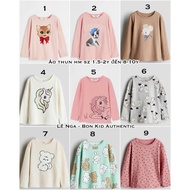 Genuine HM Japan/US/UK girls' t-shirts, sizes from 1.5-2y to 8-10y