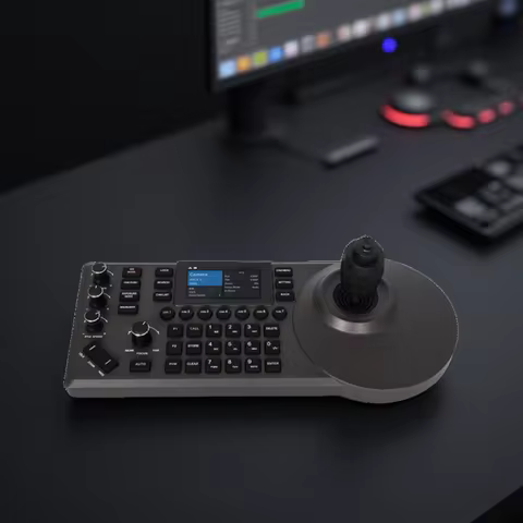 3 Inch LCD Screen 4D Keyboard NDI Ip Joystick PTZ Controller Live Steaming Camera Remote Control