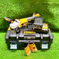 DEWALT เครื่องเจียร์ รุ่น DCG407P2T-B1 20V 4นิ้ว (แบต 5.0AH+แท่นชาร์จ) MOTOR BRUSHLESS CORDLESS ANG
