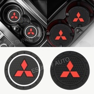 1/2PCS Car PVC Cup Holder Slip Mat for Mitsubishi Outlander ASX Lancer 9 10 L200 Pajero Eclipse 3000