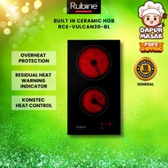 Dapur Masak Rubine Electric Stove RCE-VULCAN30-BL Ceramic Kitchen Hob Stove Electric Dapur Elektrik Double Stove Cooker