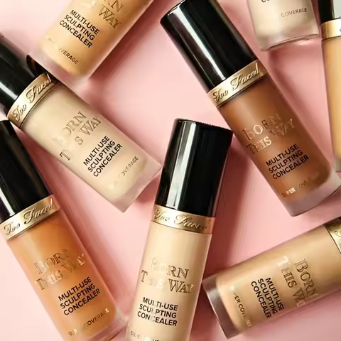 Too Faced Swan Brightening and Tear Trough Correction Multi-Use Concealer with Retouches Wide Shades