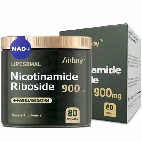 NAD+Supplement - Liposomal Nicotinamide Nucleoside 900mg + Resveratrol - Anti-aging, Skin Health, En