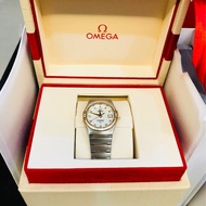 OMEGA女錶50週年紀念錶款，半金鑲鑽機械錶