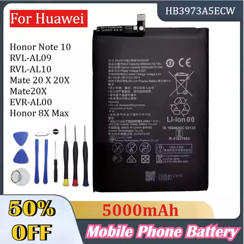 HB4073A5ECW HB3973A5ECW 5000mAh Battery For Huawei Honor Note 10 RVL-AL09 RVL-AL10 Mate 20 X Mate20X