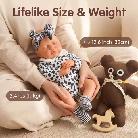 NPK 12 Inch Premie Baby Reborn Loulou Flexible Elastic Solid Platinum Silicone Art Collector Dolls G