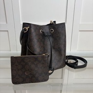 COACH-女包 Rowan22 印花塗層手提斜挎包子母水桶包新款CBH07尺寸21 C4