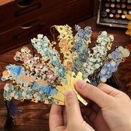 1pc Van Gogh Inspired Gold Hollow Metal Bookmark - Artistic Oil Painting Design, With Tassel, 8 Uniq