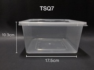 SQ 7 Square food container with lids (30pcs+-) / TSQ7 / MW SQ7 / bekas makanan SQ7