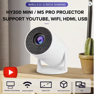 HY300 Mini M5 Pro Projector HDMI USB Proyektor Support 1080P HD WiFi Bluetooth Portable