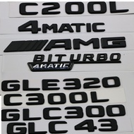 Ready Stock Mercedes-Benz ABCES Class GLC GLE GLA CLA CLS Wordmark Car Logo Black Mercedes-Benz Blac