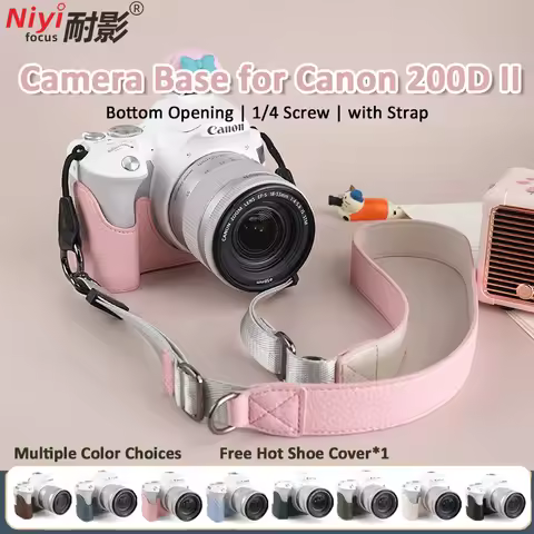 Camera Base for Canon 200D II 200DII 200D Mark II Half Case Camera Cover Protector Baseplate Shoulde