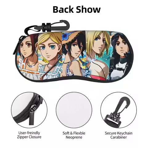 Attack on Titan Historia Reiss Shell Eyeglasses Protector Cases Women Men Sunglass Case Sasha Braus 