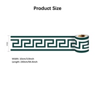 2Pcs Self-adhesive Waist Line Decorative Strip Bathroom Skirting Line Floor Tiles Waterproof Peel &amp; Stick Wall Sticker YX030