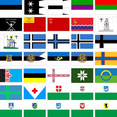 Estonia Governmental flag Counties banner 90 x 150 cm 3x5ft Double sided printing Estonia Regional a