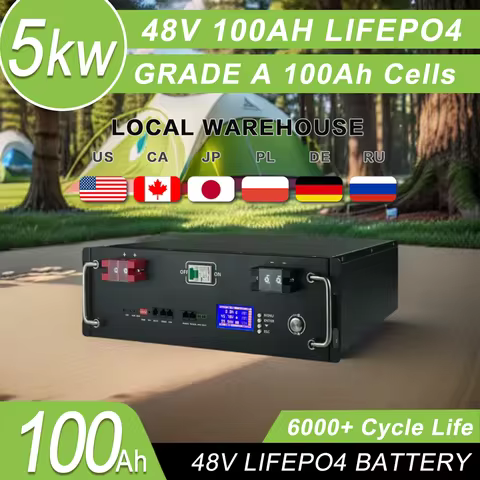 New 48V 100ah LifePO4 battery Built-in BMS 5kWh CAN/RS485 Communication Protocol 48V 200ah 300ah 10k