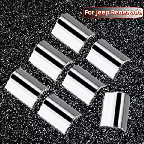 7Pcs ABS Car Window Lift Switch Button Sequin Trim Sticker for Jeep Renegade 2015-2021 Compass 2017-