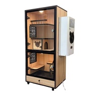 Chinchilla Cabinet Solid Cage Wood Eco Board Pet Air Conditioning Cabinet Villa Matching Cage Chinch