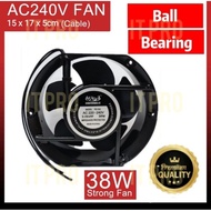 PRO AC 240V Ball Bearing Metal Axial Fan Industry 38w