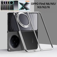 Slim Electroplated Clear Folding Casing Funda for OPPO Find N6 N5 N3 N2 N Hard PC Shockproof Back Co