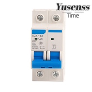 YUSENSS 2P Circuit Breaker, DZ47-63 2P 400V AC Circuit Breaker, Durable 25A/40A/50A/63A Leakage Circ