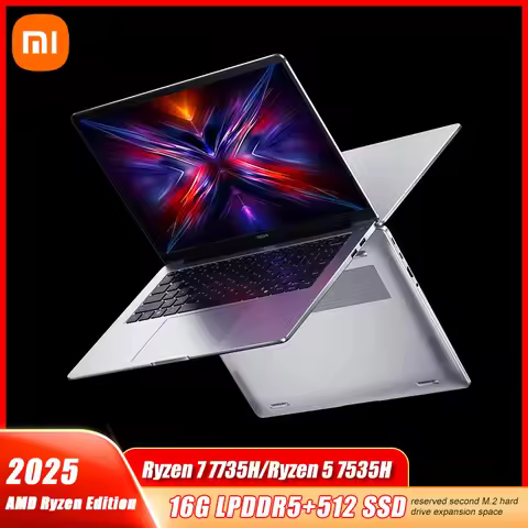 New 2025 Xiaomi Redmi Book Pro 14 Laptop 14" Ryzen R5 7535H/R7 7735H 8Core 16G DDR5+512G SSD AMD 680