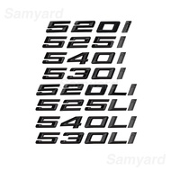 Car Trunk Letters Logo Badge Emblem Decal 3D ABS Sticker For BMW 5 series 520i 525i 528i 530i 535i 5