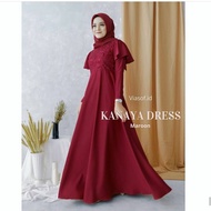 Baju Wanita Terbaru Gamis Dewasa Dress Kondangan Model Terbaru KANAYA DRESS MAXMARA MIX BRUKAT