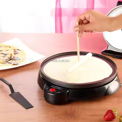 220V Non-stick Electric Crepe Maker Pizza Maker Pancake Maker Crepe Making Pan For Household Kitchen