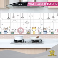 Bright Crown Wallpaper Stiker Dapur Murah Anti air / Minyak/Api 3 UKURAN.HIGH QUALITY.IMPORT