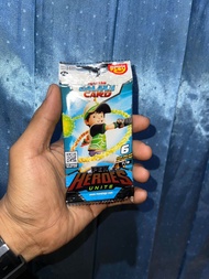 Monsta Galaxy Card Pek Heroes Unite Kartu Koleksi Kartun Karakter Robot Aksi Mainan Play 1 PEK isi 6
