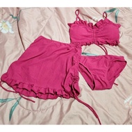 Pink Fuchsia Swimsuit One Set