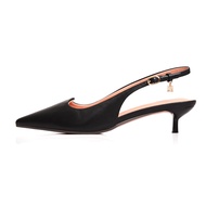 O&B รองเท้าส้นสูงหนังวัวแท้ รุ่น QUEEN HEELS IN BLACK HEART-11281SC11715F_H5BKXX