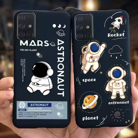 For Samsung Galaxy A51 Case SM-A515F Cover Cute Astronaut Silicone Shockproof Funda For Samsung A31