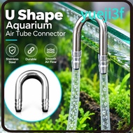 YUEJI Air Tube Connector, 4-5mm Tube U Shape Aquarium Airline Connector,  Diffuser Compatible Stainl