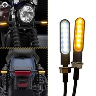 HUAIHAO 2Pcs 6LED Mini 12V Motorcycle Turn Signal Light Lamp Indicators Blinker Amber Motorbike A8N1
