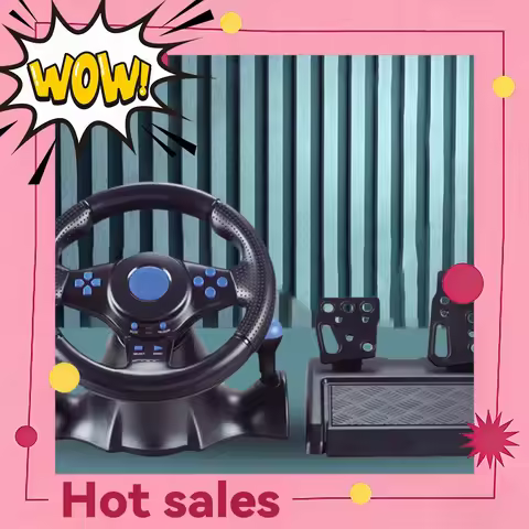 Racing Wheel & Pedals Dual Clutch for LAUNCH Control Racing Simulator Steering Wheel for Switch/for 