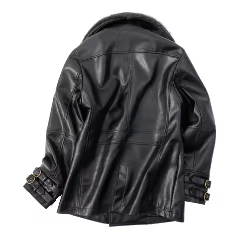 3'x,4'f\6/Game Biohazard Resident 9 Requiem Leon Scott Kennedy Cosplay Costumes Black Leather Jacket