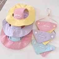 Pet sun hat saliva bib triangle scarf cat scarf small dog fi:宠物遮阳帽口水围兜三角巾猫咪围脖小型犬渔夫帽露耳朵装饰围脖狗529，