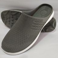 Sandal Selop Karet Pria Dewasa Sepatu Sendal Anti Air Cowok Ukuran 40-Grey