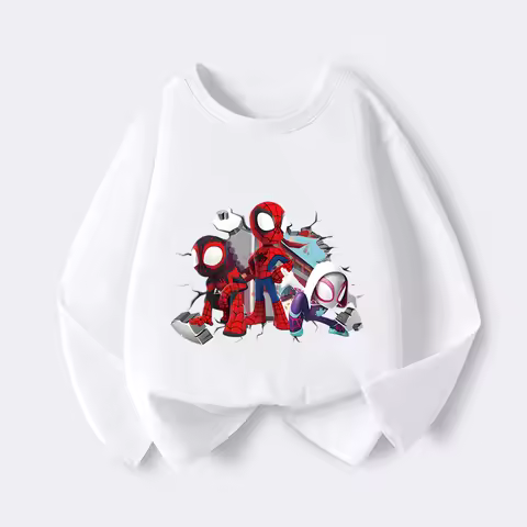Marvel Spiderman Boys' Autumn Casual Sports Clothing Set with Hoodie And T-shirt Children's Marvel A