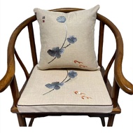 Embroidered Solid Wood Sofa Mahogany Pillow Taishi Chair Dining Chair Furniture Cushion Cushion Chin