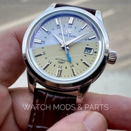 Grand Seiko Mod Movement Seiko NH34 GMT Creamy Dial not sbgm221