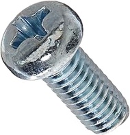 Steel Pan Head Machine Screw, Zinc Plated, Meets JIS B1111, 2 Phillips Drive, M4-0.7 Thread Size, 10