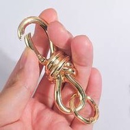 1pc Twisted Knot Bag Charm Keychain, D-Ring Keychain - High Quality Luxury Handbag Accessory, Perfec