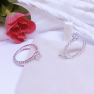 SILVER WOMEN'S RINGS - DIAMETER STONE RINGS 1.7CM - [STYLE SPECIALIST]