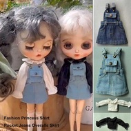 MAYWI Doll Princess Shirt, Fashion DIY Accessories Pocket Jeans Overalls Skirt, Kids Toys 7 Styles C