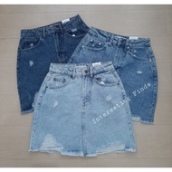 PLUS SIZE Branded Overruns Denim Mini Skirt (32"- 42")